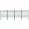 vidaXL Schuttingpaneel met palen ijzer 694,5x200 cm groen