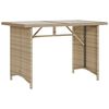 vidaXL 2-delige Tuinset met kussens poly rattan beige