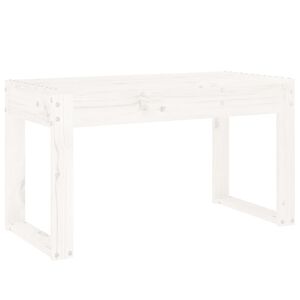 vidaXL Tuinbank 80x38x45 cm massief grenenhout wit
