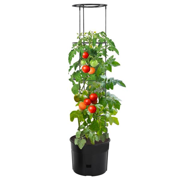 vidaXL Tomatenkweekpot &oslash;39x150 cm polypropeen antracietkleurig