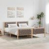 vidaXL Bedframe met hoofdeinde Taupe 160 x 200 cm Massief grenenhout