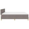 vidaXL LED Box Spring Bed met matras met LED Taupe 200 x 200 cm Stof