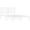 vidaXL Bedframe met hoofdbord metaal wit 120x200 cm