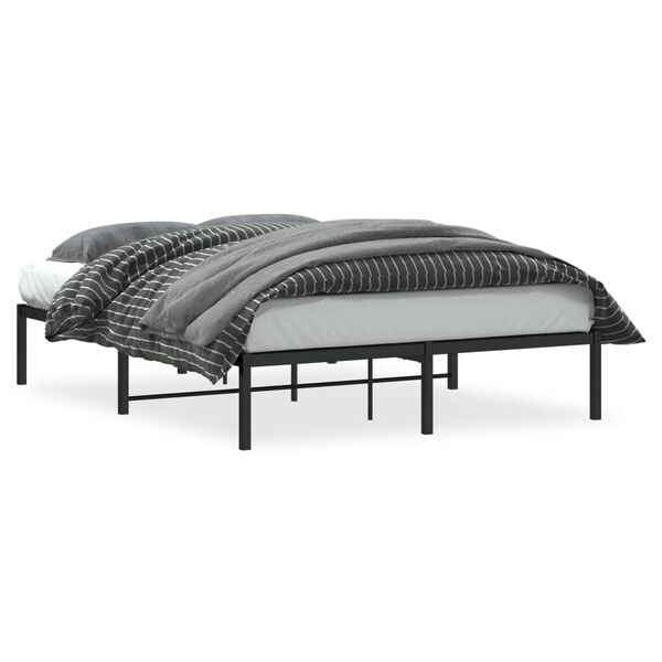 vidaXL Bedframe metaal zwart 140x190 cm