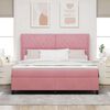 vidaXL Boxspringbed met matras met LED Roze 180 x 200 cm Fluweel