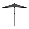 vidaXL Tuinparasol Zwart 294 x 150 x 223 cm Polyester en staal