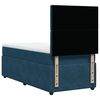 vidaXL Boxspring met matras fluweel donkerblauw 90x190 cm