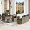 vidaXL Tuin Sofa Set 8 pcs Grijs poly rattan