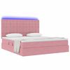vidaXL Opbergbed met LED met matras met LED Roze 180 x 200 cm Fluweel