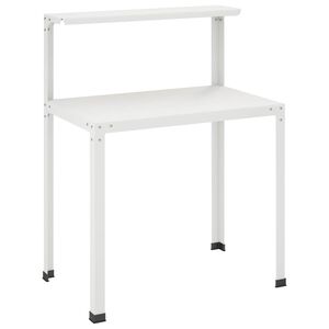 vidaXL Planttafel 100 x 50 x 104 cm Gepoedercoat staal Wit