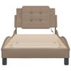 vidaXL Bedframe met LED zonder matras "Zadar" cappuccino 100x200 cm