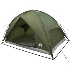 vidaXL Camping Tent met Regenhoes Waterdicht 4-persoons Olijfgroen