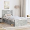 vidaXL Bedframe met hoofdeinde Beton 90 x 200 cm Massief grenenhout