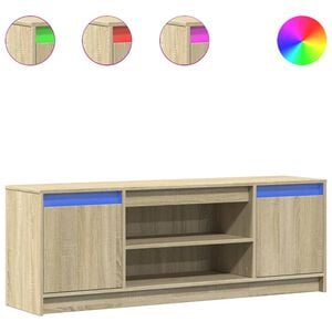 vidaXL Tv-meubel met LED 139,5x34x50 cm bewerkt hout sonoma eikenkleur