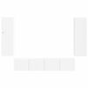 vidaXL Tv-meubelset Wandgemonteerd 4 pcs Wit Bewerkt hout
