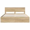vidaXL Bedframe met hoofdeinde Sonoma Eiken 180 x 200 cm Bewerkt hout