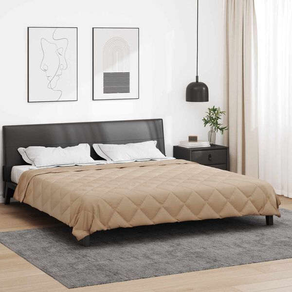 vidaXL Vol jaar dekbed Taupe 240 x 260 cm Microfiber