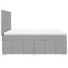 vidaXL Boxspring met matras stof lichtgrijs 140x190 cm
