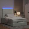 vidaXL Ottoman bed met matrassen en LED's 120x190cm fluweel lichtgrijs