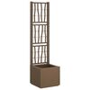 vidaXL Tuindruppel met Trellis Bruin 36 x 36 x 140 cm PP