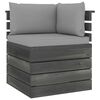 vidaXL 6-delige Loungeset met kussens pallet grenenhout