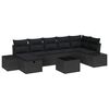 vidaXL Bankstel 8 st poly rattan