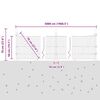 vidaXL Afrasteringspaal Grijs 50 x 0,5 m (36 mm gaas) Staal en PVC