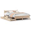 vidaXL Bedframe zonder matras massief grenenhout 135x190 cm