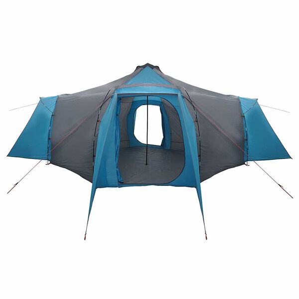 vidaXL Tipi Tent met dak Blauw en Grijs 492 x 492 x 275 cm Stof