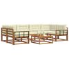 vidaXL Buiten bankenset met kussen 7 pcs Natuurlijk en Cr&egrave;me