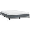 vidaXL Bedframe zonder matras donkergrijs 152x203 cm queensize fluweel
