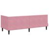 vidaXL Hoekbedframe met hoofdeinde Roze 80 cm x 200 cm Fluweel