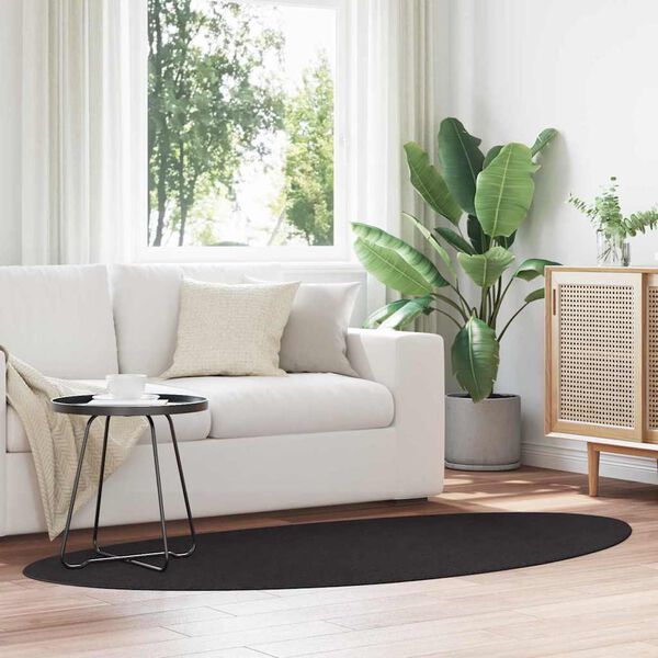 vidaXL Tapijt HUARTE Zwart 100 x 200 cm Polyester