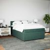 vidaXL Boxspring met matras fluweel donkergroen 140x190 cm