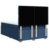 vidaXL Boxspring met matras stof blauw 140x190 cm