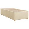 vidaXL Boxspring met matras stof crèmekleurig 90x200 cm