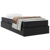 vidaXL Opslag bed met matras met opslag 2 st Zwart Leer