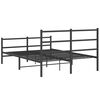 vidaXL Bedframe met hoofd- en voeteneinde&nbsp;metaal zwart 140x200 cm