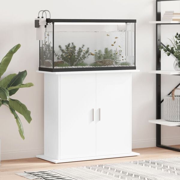 vidaXL Aquariumstandaard 81x36x73 cm bewerkt hout wit