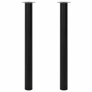 vidaXL Tafelpoten telescopisch 710-1100 mm zwart 2 st