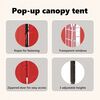 vidaXL Partytent inklapbaar met zijwanden 2x2 m rood