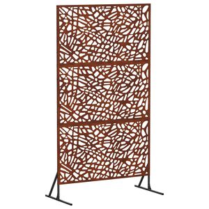 vidaXL Privacyscherm 100 x 50 x 180 cm weervast staal Roestkleurig