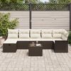 vidaXL Tuin Sofa Set met kussen met opslag 8 pcs Bruin Poly riet