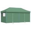 vidaXL Partytent inklapbaar pop-up met 4 zijwanden groen