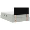 vidaXL Opbergbed met LED met matras Lichtgrijs 120 x 190 cm Fluweel