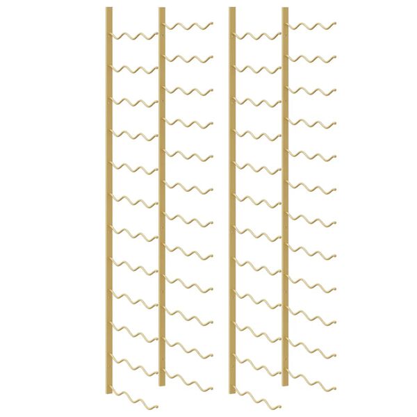 vidaXL Wijnrekken 2 st voor 36 flessen wandmontage ijzer goudkleurig