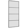 vidaXL Schuifdeur met beslagset 90x205 cm ESG glas zwart