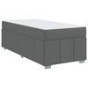 vidaXL Bedframe met matras Donkergrijs 90 x 190 cm Stof