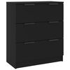 vidaXL Dressoir 60x30x70 cm bewerkt hout zwart