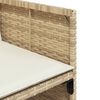 vidaXL 5-delige Tuinset met kussens poly rattan beige